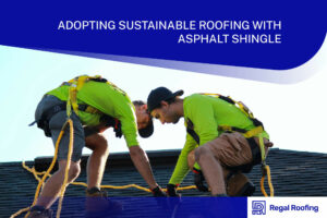 Roofers on the roof working on sustainable roofing