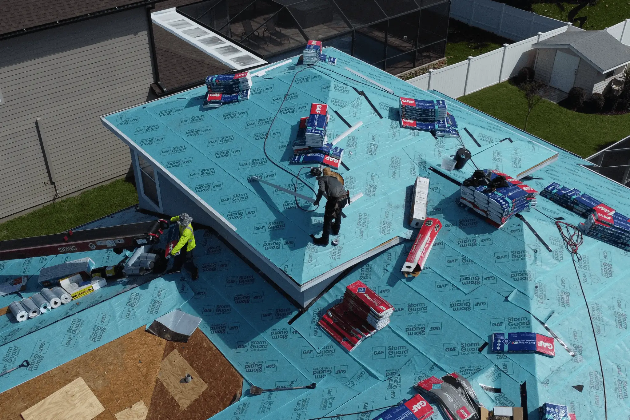 Roofing installation process